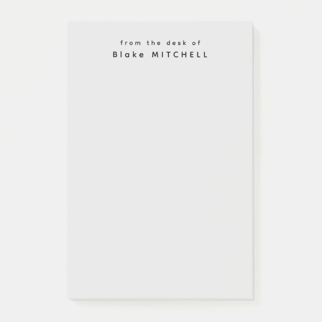 Bloco De Notas Da mesa de Cinzas simples monográficas (Frente)