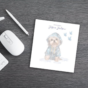 Bloco De Notas Da Mesa de com um adorável Yorkie em Aquarela