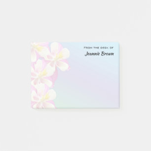 Bloco De Notas Da mesa de flores aquilégias bonitas