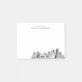 Bloco De Notas Da mesa de Sacramento Skyline Personalizada