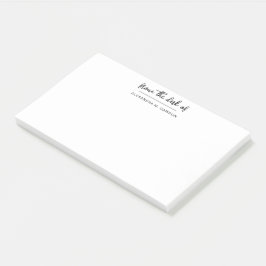 Bloco De Notas Da Mesa De Simple Script Nome Personalizado