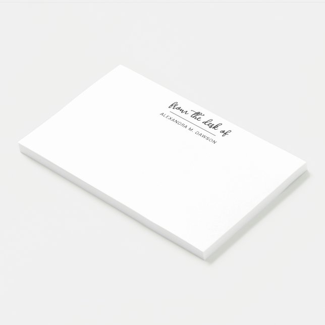 Bloco De Notas Da Mesa De Simple Script Nome Personalizado (Inclinado)