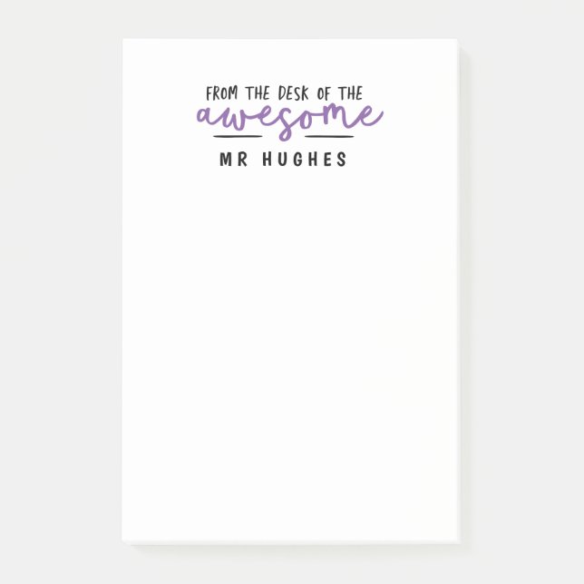 Bloco De Notas Da mesa de um prato brilhante e divertido de profe (Frente)