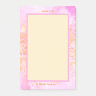 Bloco De Notas Da mesa do impressionista Rosa personalizado