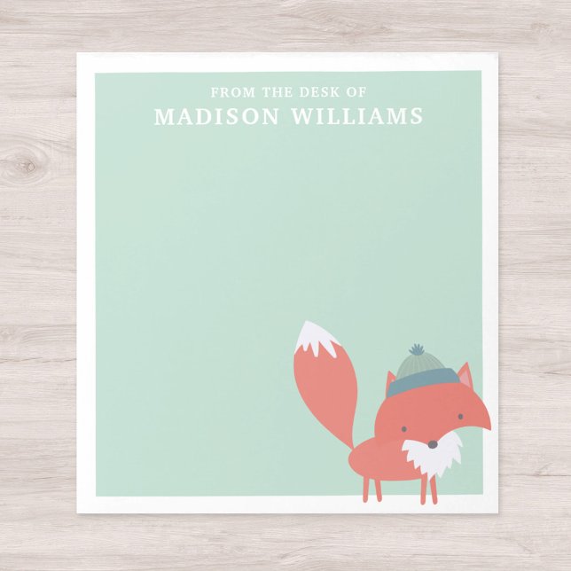 Bloco De Notas Da Mesa Do Nome Fox De Inverno (Criador carregado)