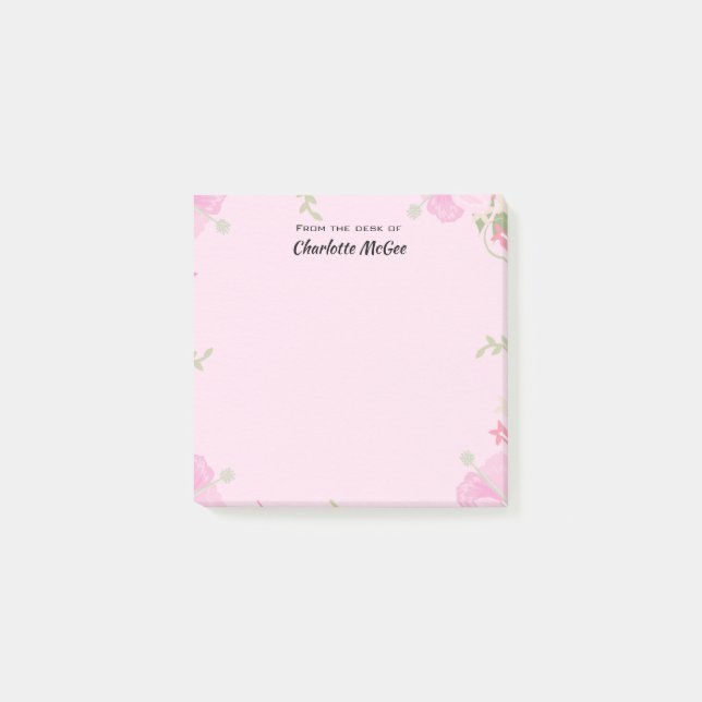 Bloco De Notas Da Mesa do Nome Personalizado (Frente)