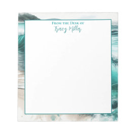 Bloco De Notas Da Mesa do | Ondas Personalizadas Do Oceano