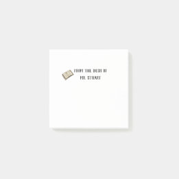 Bloco De Notas da mesa do professor