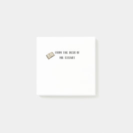 Bloco De Notas da mesa do professor