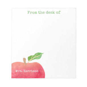 Bloco De Notas Da mesa do professor Red Apple Personalizado