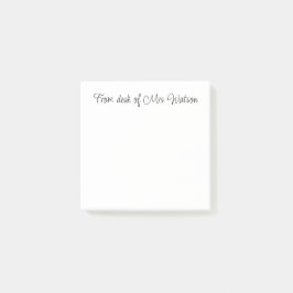 Bloco De Notas da mesa para adicionar o nome do professor uma sim