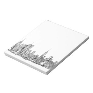 Bloco de notas da tinta da skyline de New York