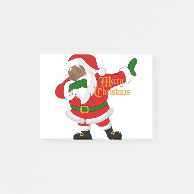 Bloco De Notas dabbing black santa claus (Frente)