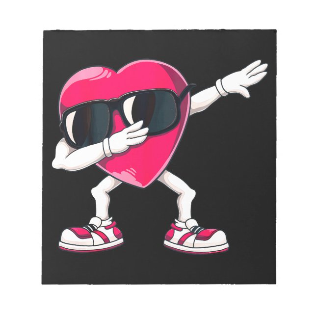 Bloco De Notas Dabbing Heart Engraçado Presente Meninas Meninos (Frente)