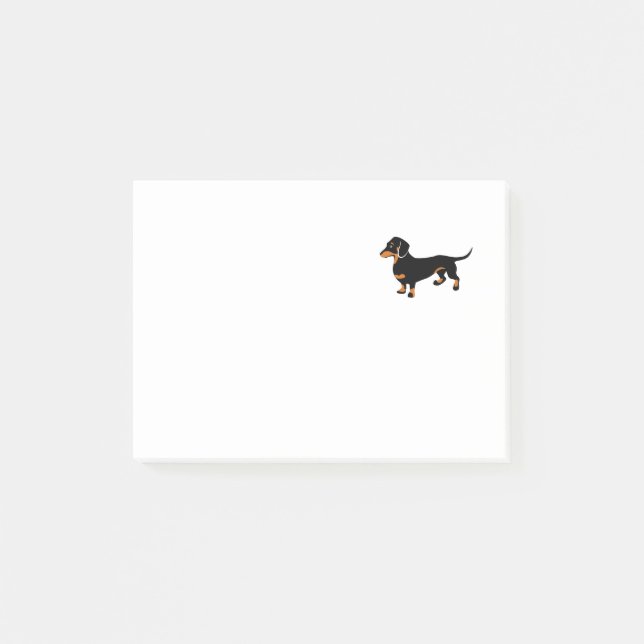 Bloco De Notas Dachshund Bonito - Cachorro Doxie (Frente)