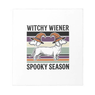 Bloco De Notas Dachshund Bruxom Halloween Gravura Vintage Cachorr