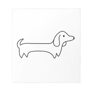 BLOCO DE NOTAS DACHSHUND, CACHORRO QUENTE, CÃO DE SALSICHA,