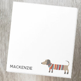 Bloco De Notas Dachshund Cachorro Salsicha Personalizado