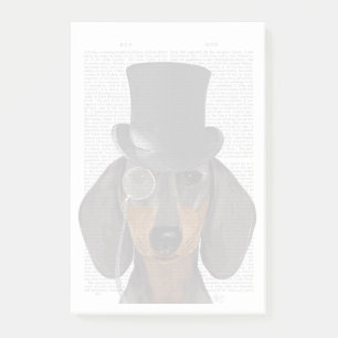 Bloco De Notas Dachshund, Chapéu Formal e Chapéu