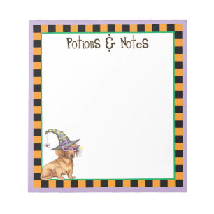 Bloco De Notas Dachshund do Dia das Bruxas