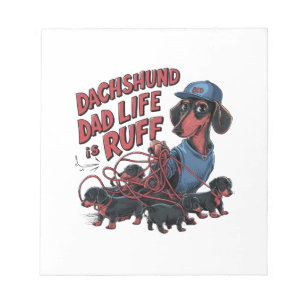 Bloco De Notas Dachshund Pai Life Is Ruff