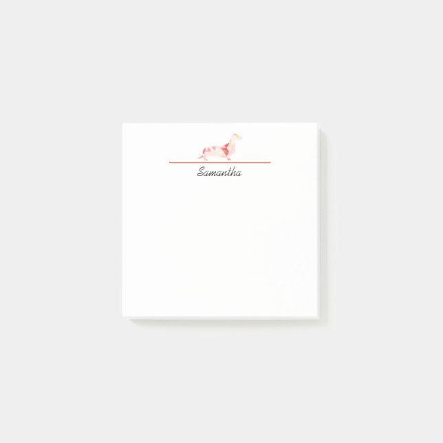Bloco De Notas Dachshund Personalizado (Frente)
