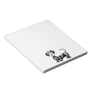 Bloco De Notas Dachshund Sugar Skull