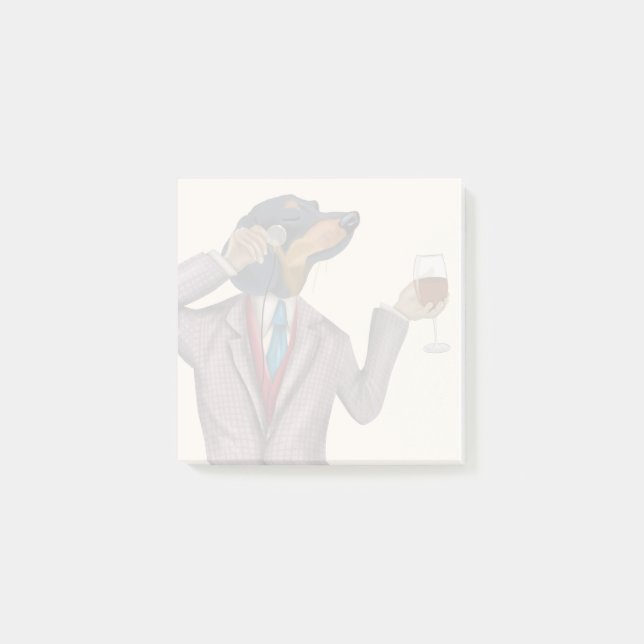 Bloco De Notas Dachshund Wine Snob (Frente)