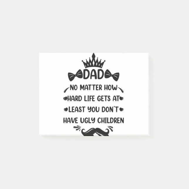 Bloco De Notas Dad No Matter How Funny Dad Quote Father Jokes (Frente)