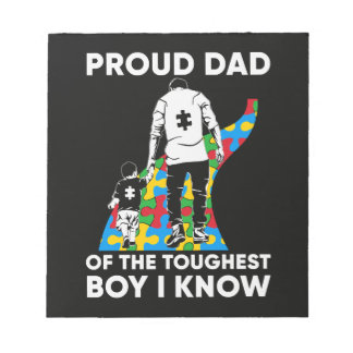 Bloco De Notas Dad Puzzle Autism Awareness Gift for Birthday