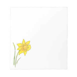 Bloco De Notas Daffodil da Aquarela