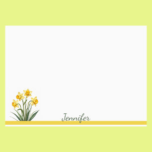 Bloco De Notas Daffodils Personalize com seu nome