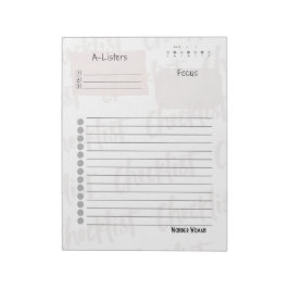 Bloco De Notas Daily Checklist – Customizable Tear-Off Notepad