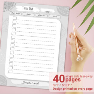 Bloco De Notas Daily Goal planner To Do List Personal Aims List