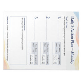 Bloco De Notas Daily Planner – Smart to do list | Monday