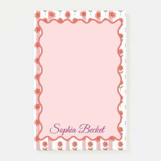 Bloco De Notas Daisy Coquette Stripes Notepad