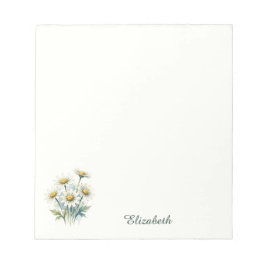 Bloco de Notas Daisy Nome Personalizado
