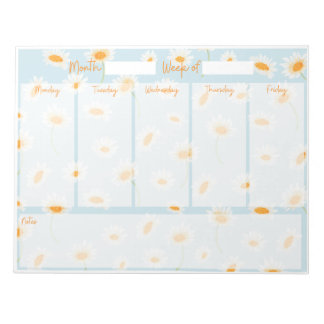 Bloco De Notas Daisy Weekly Desk Planner