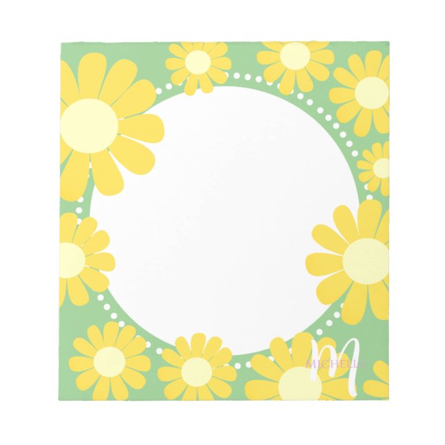 Bloco De Notas Daisy Yellow Green (Frente)