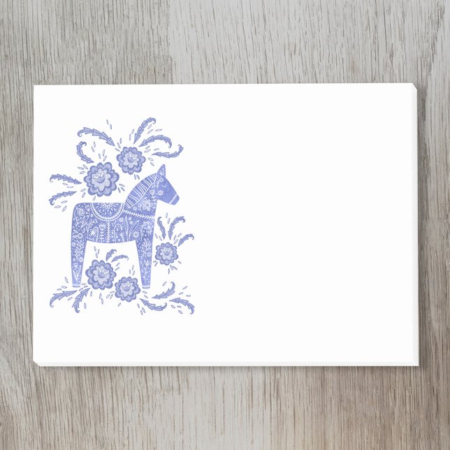 Bloco De Notas Dala Horse Azul Escandinavo (Criador carregado)