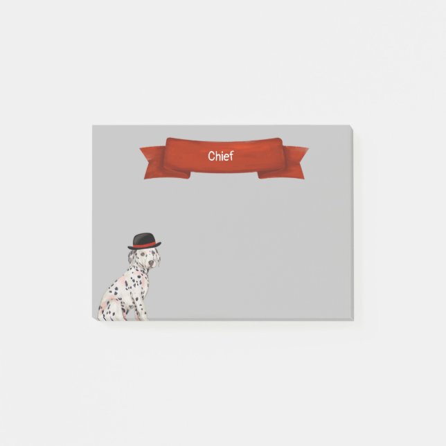 Bloco De Notas Dalmácia com pintura de chapéu (Frente)