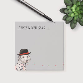 Bloco De Notas Dalmation with Hat Painting Posta-it Notes