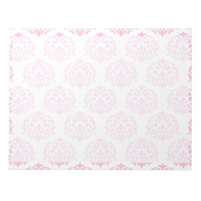 Bloco De Notas Damasco rosa pálido (Frente)