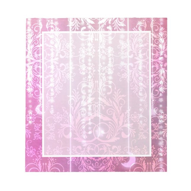 Bloco De Notas Damask Wildflower, MADAM VALESKA, rosa (Frente)