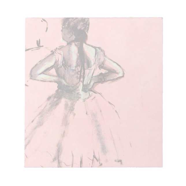 Bloco De Notas Dançarina de costas, mãos nas ancas de Edgar Degas (Frente)