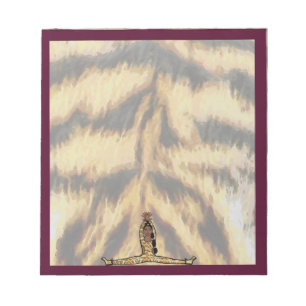 Bloco De Notas Dancer Notepad Maroon Tiger #1