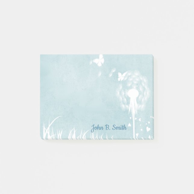 Bloco De Notas Dandeliões, Borboletas e Céus Azuis (Frente)