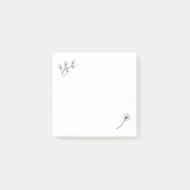 Bloco De Notas Dandelion soprando no vento (Frente)