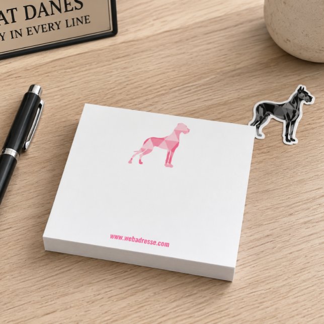 Bloco De Notas Dane Grande Polígono Rosa (Criador carregado)