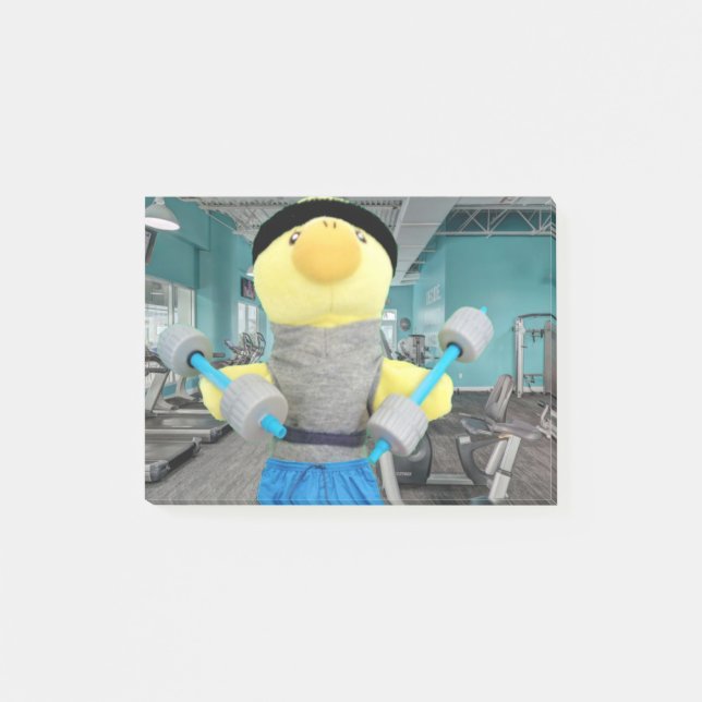 Bloco De Notas Danny Duck in the Gym (Frente)